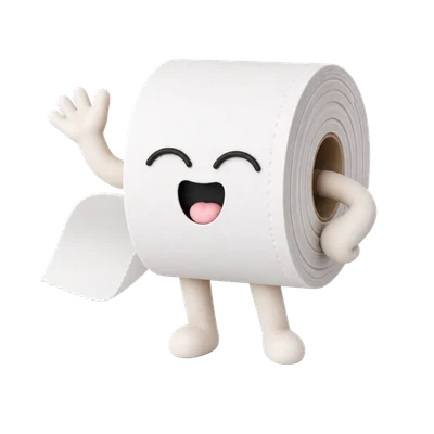 mascotte papier toilet